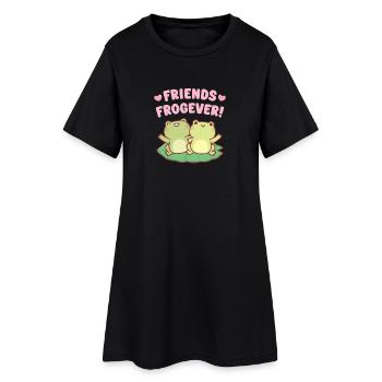 Cute Frogs Friends Frogever Besties - Women’s T-Shirt Dress - black - Front
