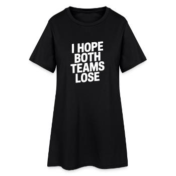 J’espère que les deux équipes perdront - Robe T-shirt Femme - noir - Devant