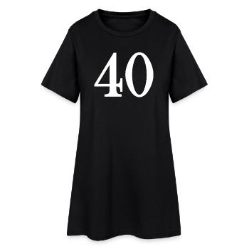 40. 40 ANS. 40e ANNIVERSAIRE. ANNIVERSAIRE 40 ANS. - Robe T-shirt Femme - noir - Devant