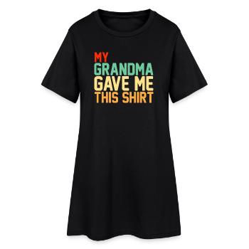 Ma grand-mère m’a donné ce slogan rétro drôle - Robe T-shirt Femme - noir - Devant