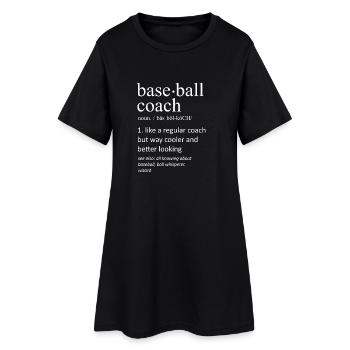 Baseballtrainer Definition Lustiger Sportslogan - Frauen T-Shirt-Kleid - Schwarz - Vorne