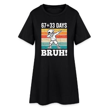 100 jours d’école en taponnant le soleil vintage de Boy - Robe T-shirt Femme - noir - Devant