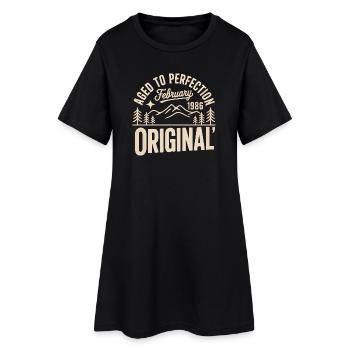 février 1986 – Légende des sommets et montagnes - Robe T-shirt Femme - noir - Devant