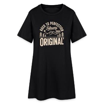 février 1988 – Légende des sommets et montagnes - Robe T-shirt Femme - noir - Devant