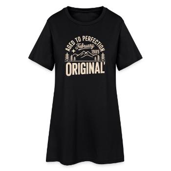 février 1985 – Légende des sommets et montagnes - Robe T-shirt Femme - noir - Devant