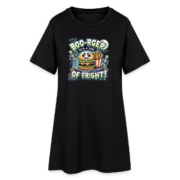 Boo-Rger avec une touche de peur - Robe T-shirt Femme - noir - Devant