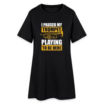 Trompettiste en pause - Robe T-shirt Femme - noir - Devant