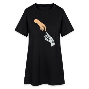 GPT Künstliche Intelligenz - Frauen T-Shirt-Kleid - Schwarz - Vorne