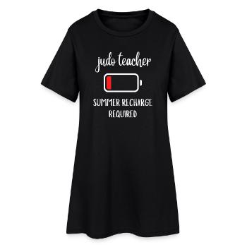 Professeur de judo Ravitaillement d’été Cadeau requis - Robe T-shirt Femme - noir - Devant
