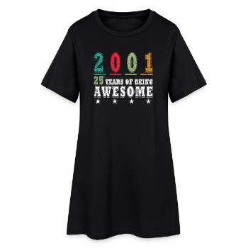25E ÉDITION LIMITÉE ANNIVERSAIRE 2001 - Robe T-shirt Femme - noir - Devant