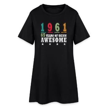 65TH BIRTHDAY ORIGINAL 1961 - Women’s T-Shirt Dress - black - Front