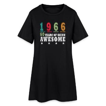 Edition limitée 1966 - Cadeau d’anniversaire 60 - Robe T-shirt Femme - noir - Devant