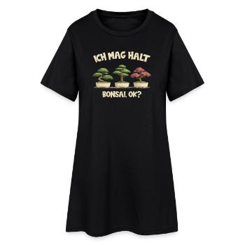 Plantes bonsaïs - Robe T-shirt Femme - noir - Devant