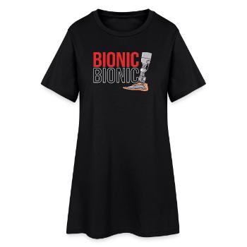 Knie OP Knie Operation - Frauen T-Shirt-Kleid - Schwarz - Vorne