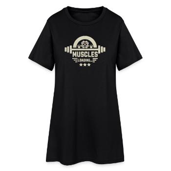 Muscles Loading...T-shirt - Women’s T-Shirt Dress - black - Front