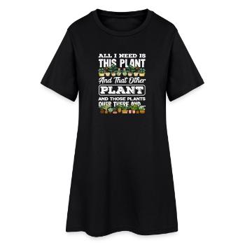 L’amoureux des plantes a besoin de plus de plantes plus drôles - Robe T-shirt Femme - noir - Devant