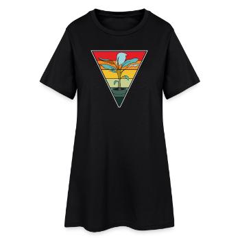 Vintage Plant Lover Plants Succulent Flower - Frauen T-Shirt-Kleid - Schwarz - Vorne