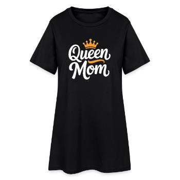 Reine Maman - Robe T-shirt Femme - noir - Devant