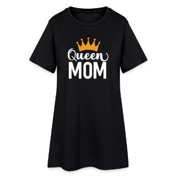 Reine Maman - Robe T-shirt Femme - noir - Devant