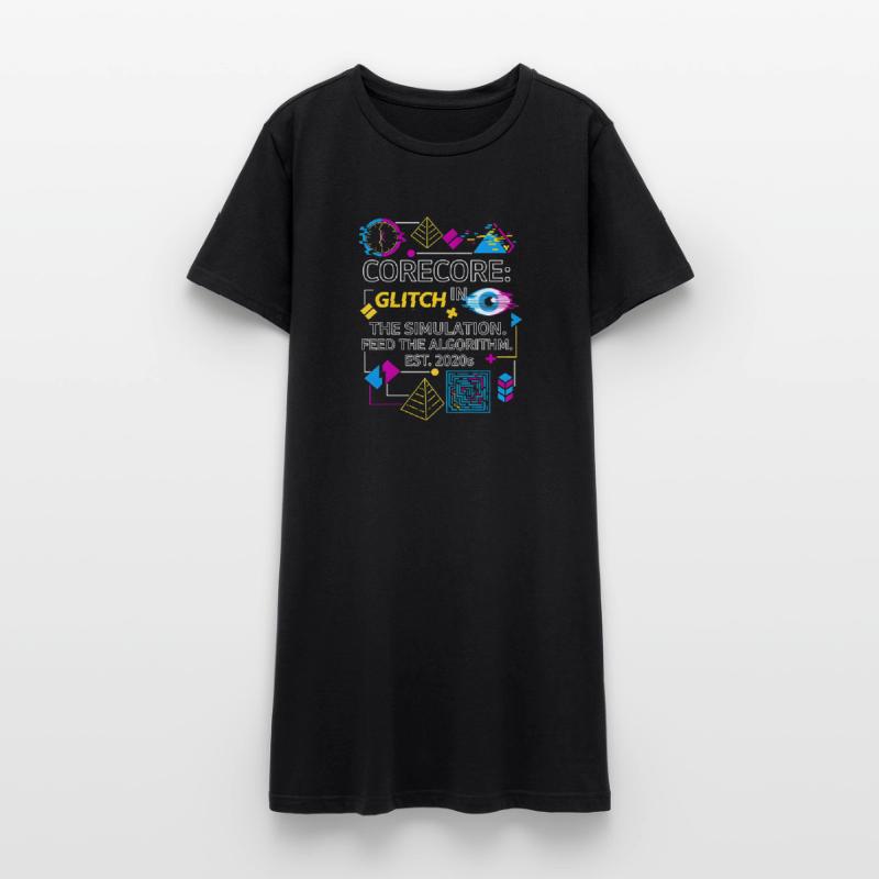 Collage d’algorithmes de simulation de bugs Corecore Robe T-shirt Femme