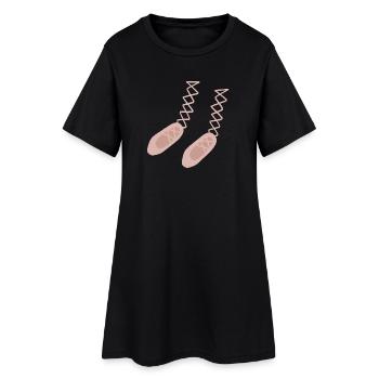 Pantoufles de ballet - Robe T-shirt Femme - noir - Devant
