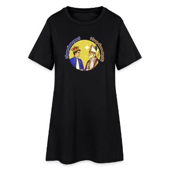 Roi et Évêque : Richesse vs Pauvreté - Robe T-shirt Femme - noir - Devant
