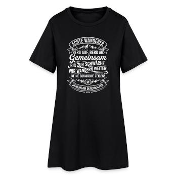 Real hikers continue together - Women’s T-Shirt Dress - black - Front