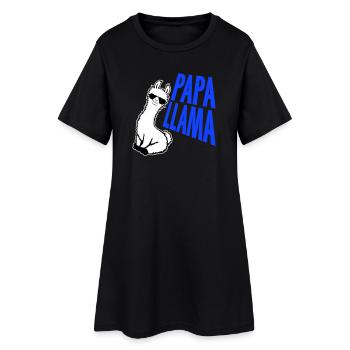 Papa Llama Lunettes de soleil cool assis Animal drôle - Robe T-shirt Femme - noir - Devant