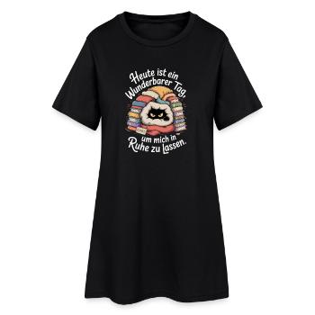 Une journée merveilleuse pour me laisser seule au bureau - Robe T-shirt Femme - noir - Devant