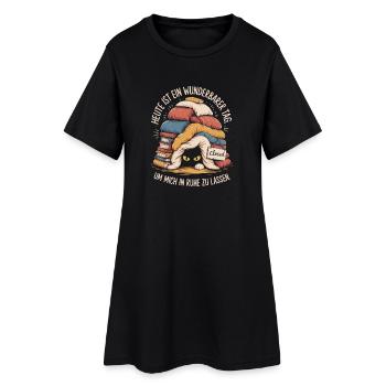 Une journée merveilleuse pour me laisser seule au bureau - Robe T-shirt Femme - noir - Devant