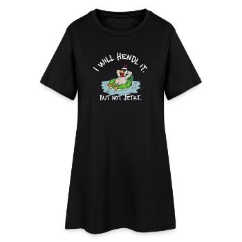 Will hendl it. But not jetzt. – Lustig Denglisch - Frauen T-Shirt-Kleid - Schwarz - Vorne