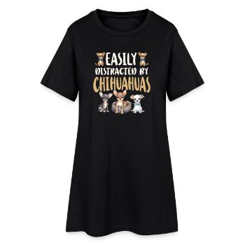 Chihuahua Chihuahueño facilement - Robe T-shirt Femme - noir - Devant