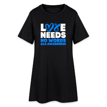 Maladie nerveuse SLA - Robe T-shirt Femme - noir - Devant