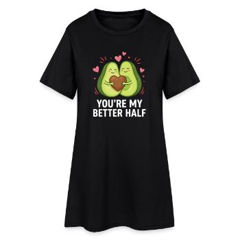 Tu es ma moitié préférée, les couples d’avocat adorent - Robe T-shirt Femme - noir - Devant
