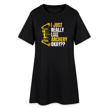 archerie - Robe T-shirt Femme - noir - Devant