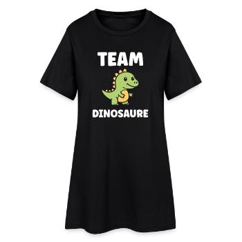 Équipe Dinosaure Cartoon - Robe T-shirt Femme - noir - Devant