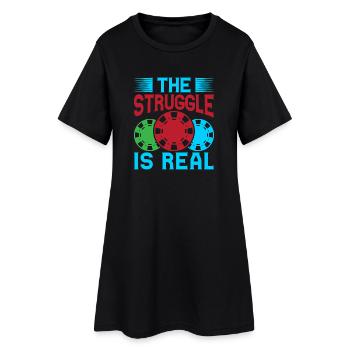 Fan de jeux d’argent : La lutte est un vrai casino - Robe T-shirt Femme - noir - Devant