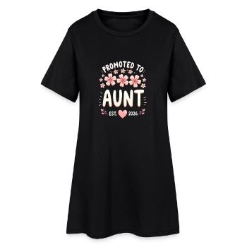 Aunt 2026 Aunt 2026 Promoted to Aunt 2026 - Women’s T-Shirt Dress - black - Front