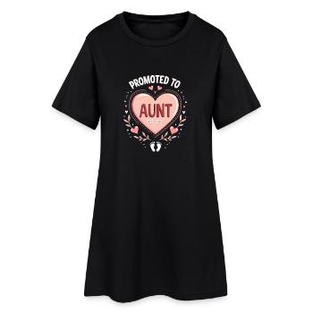Aunt 2026 Aunt 2026 Promoted to Aunt 2026 - Women’s T-Shirt Dress - black - Front