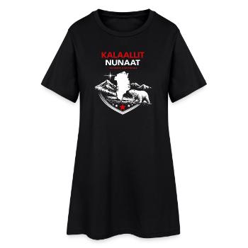 Kalaallit Nunaat - Grönland Natur & Protest Motiv - Frauen T-Shirt-Kleid - Schwarz - Vorne