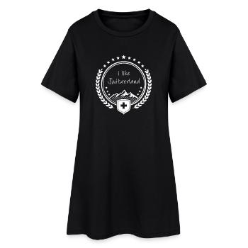 j’aime bien l’emblème suisse blanc - Robe T-shirt Femme - noir - Devant