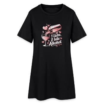 Love Two Parts Alcohol - Women’s T-Shirt Dress - black - Front