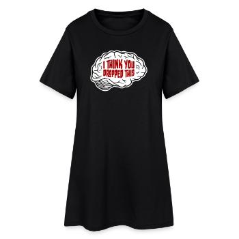 Je crois que tu as laissé tomber ton humour sarcastique, c’est le cerveau - Robe T-shirt Femme - noir - Devant
