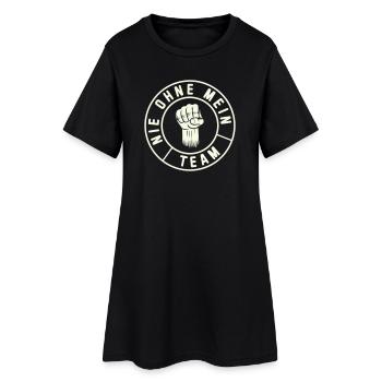 Emblème de mon Poing d’Équipe - Robe T-shirt Femme - noir - Devant
