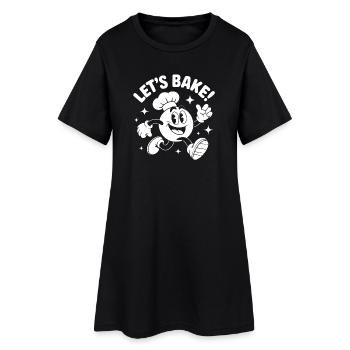 Motif de plaisir en pâtisserie - Robe T-shirt Femme - noir - Devant