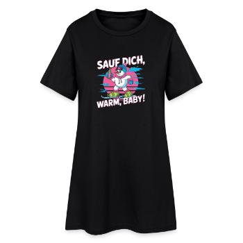 Drink You Warm Baby Funny Snowman Après Ski - Women’s T-Shirt Dress - black - Front