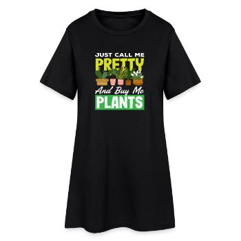 Acheter des plantes qui aiment les plantes appellent-moi jolies plantes - Robe T-shirt Femme - noir - Devant