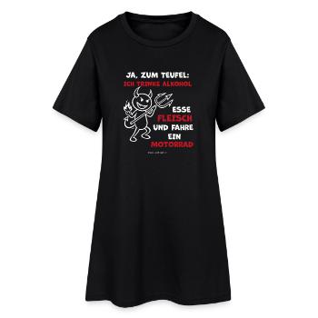 Moto buveur diabolique - Robe T-shirt Femme - noir - Devant