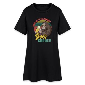 Jardin à bière Sasquatch Rétro - Robe T-shirt Femme - noir - Devant