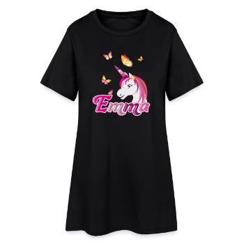 Emma, maiden name, favorite name - Women’s T-Shirt Dress - black - Front